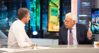 Felipe González, ex presidente del Gobierno español, anoche en El Hormiguero