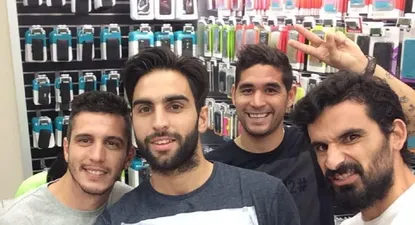 Pastorini junto a Vigneri (izq.) y Acosta (der.)