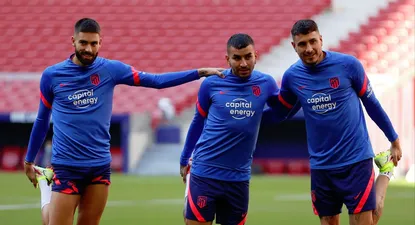 José María Giménez ya entrenó domingo y lunes con sus compañeros de Atlético de Madrid, reponiéndose de su lesión
