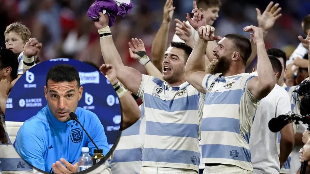 El DT de la Selección Argentina de Fútbol elogió a Los Pumas.