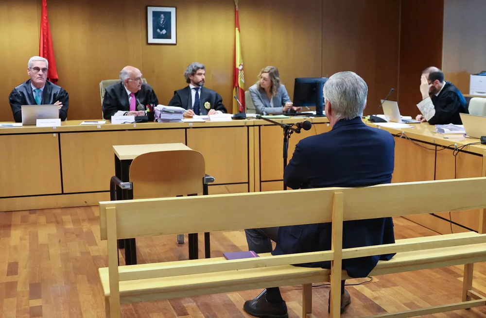 Carlo Ancelotti, DT del Real Madrid, declara en los tribunales.