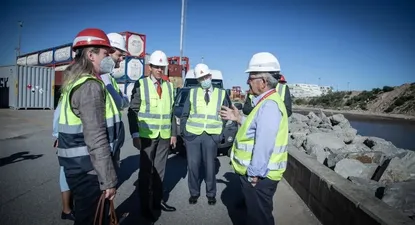 Embajadores europeos recorrieron avances de obra en puerto de Montevideo