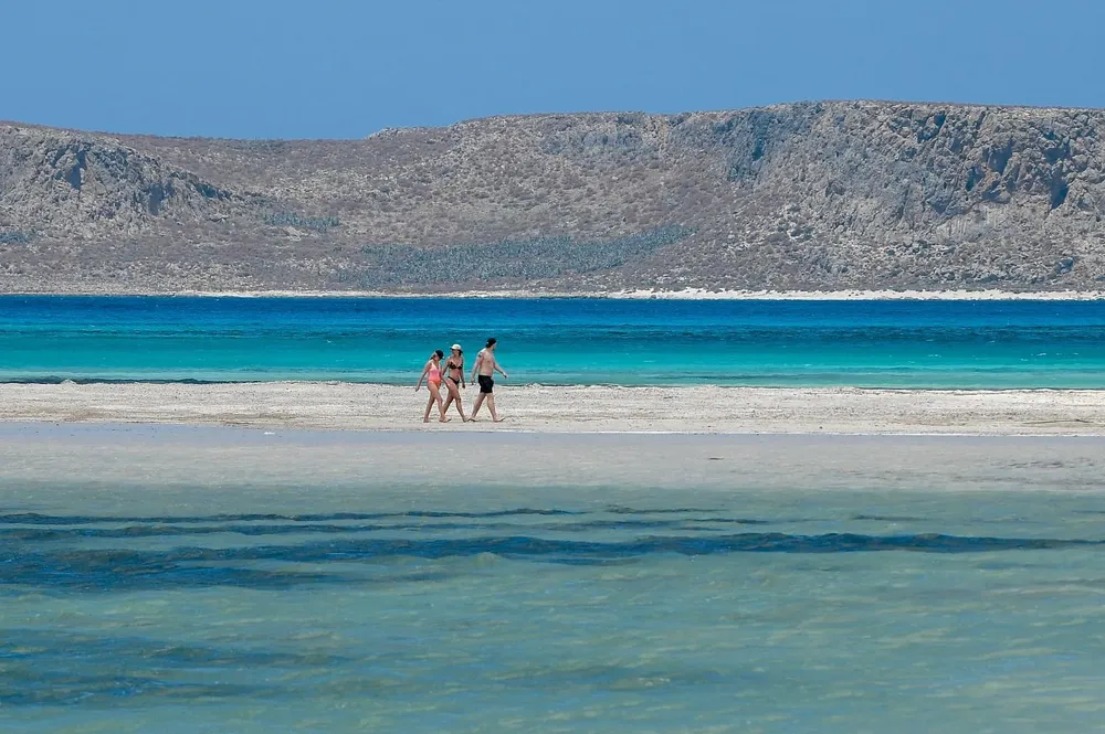 La playa Balos, al noreste de la isla de Creta