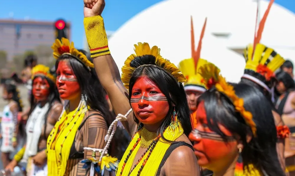 La marcha de las organizaciones indígenas en Nueva York.