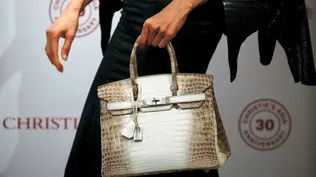 Su hebilla, al igual que las cadenas de los bolsos de Hermès, son de oro blanco de 18 quilates