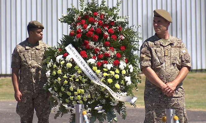 Ceremonia para soldado fallecido en el Congo