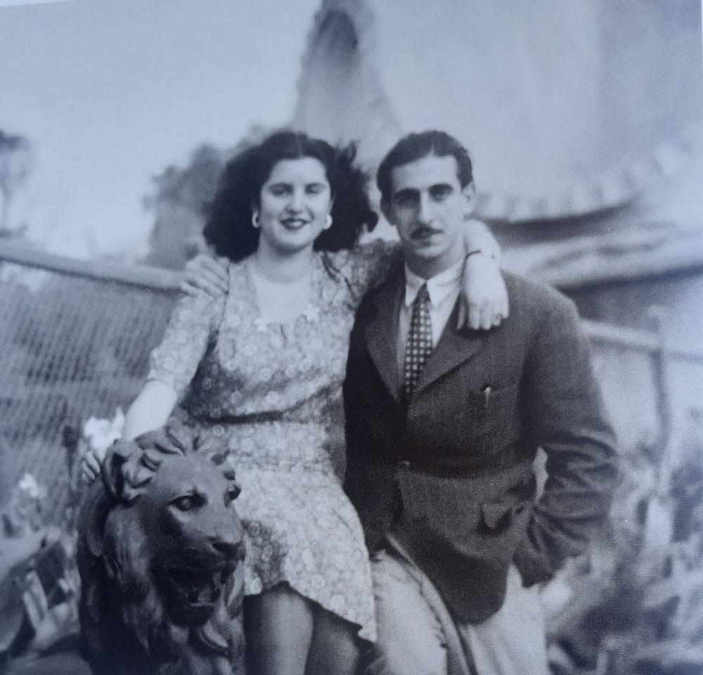 Alfredo Testoni cuando era novio aún de Susana, con quien años después se casaría y formaría una familia