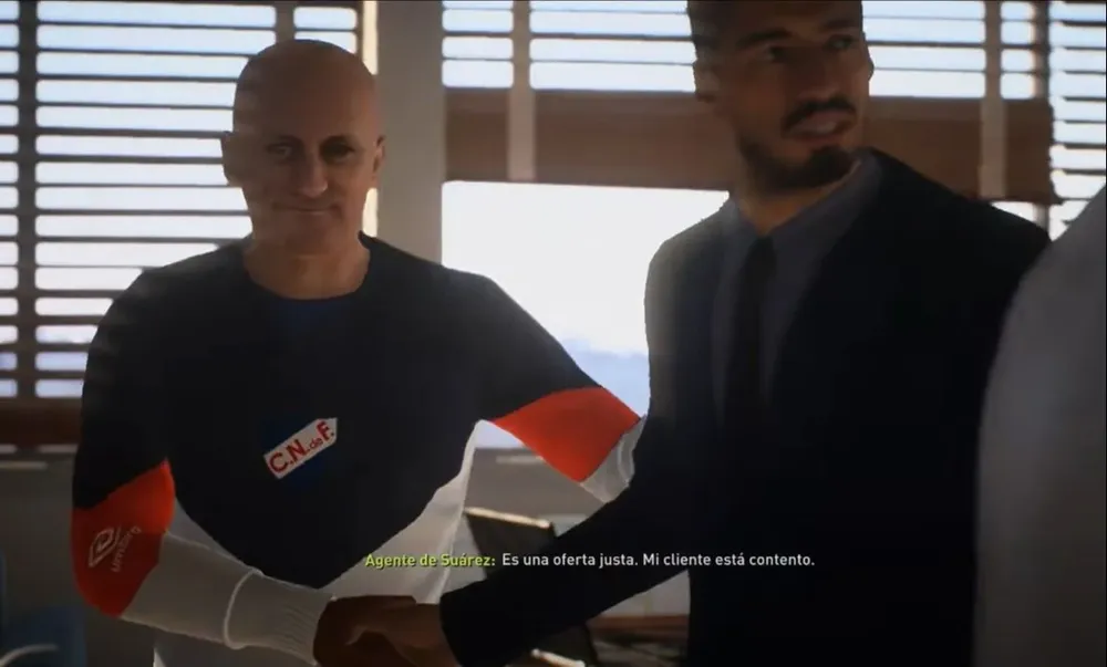 Repetto y Suárez en una simulación de videojuego