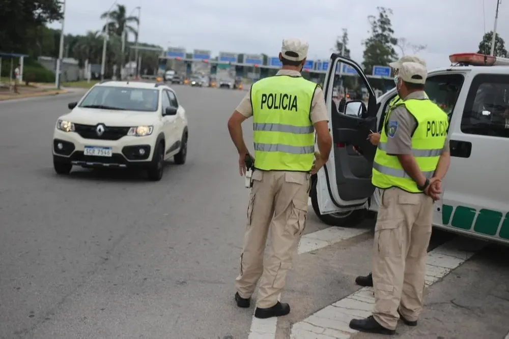 Controles la mañana de este sábado en la ruta Interbalnearia, a la altura del Peaje Pando