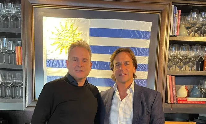 Gustavo Cano con Luis Lacalle Pou