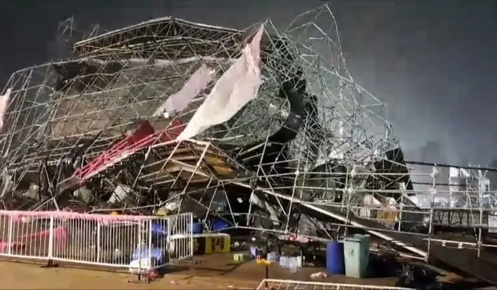 En la fiesta BRESH se derrumbó una estructura y hubo al menos 15 heridos