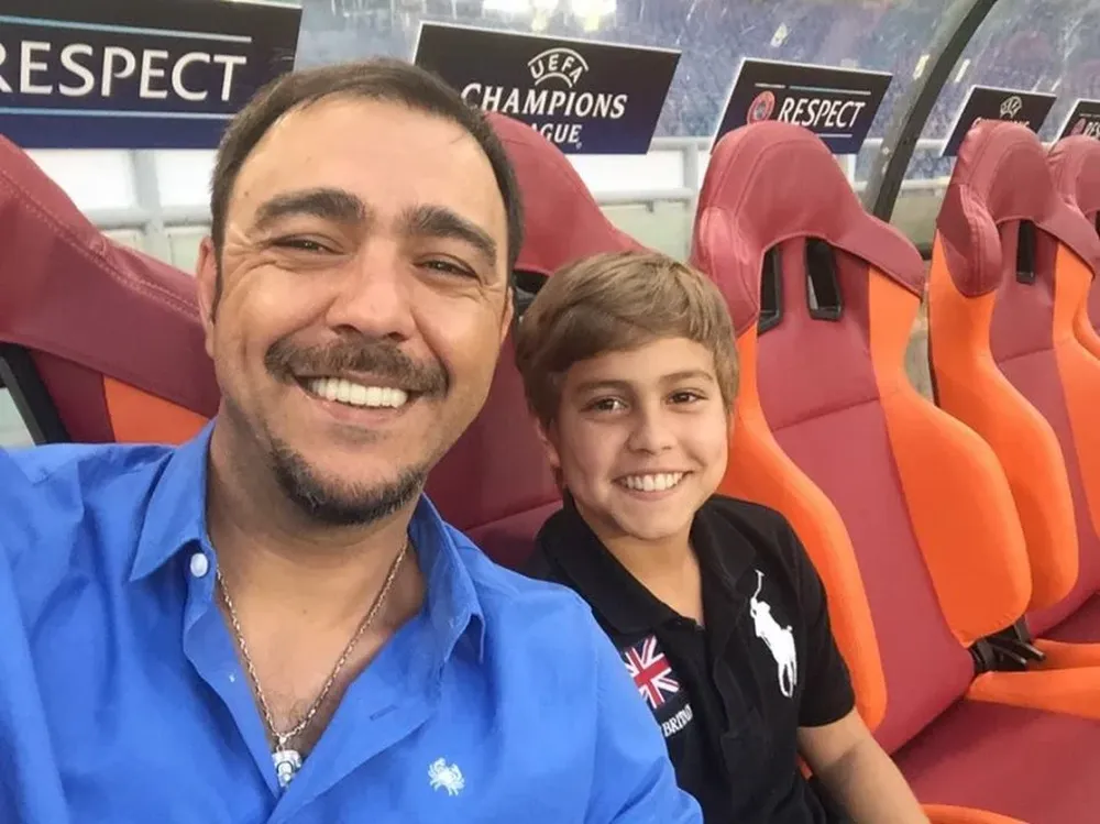 El Chino y su hijo en el Olímpico de Roma