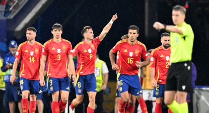 Fabián Ruiz de España celebra el 2-1 transitorio ante Georgia por la Eurocopa 2024