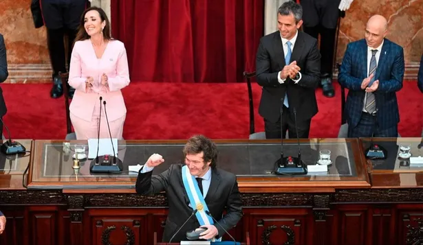 El presidente Javier Milei en la Asamblea Legislativa el pasado 1° de marzo, cuando convocó a un Pacto de Mayo