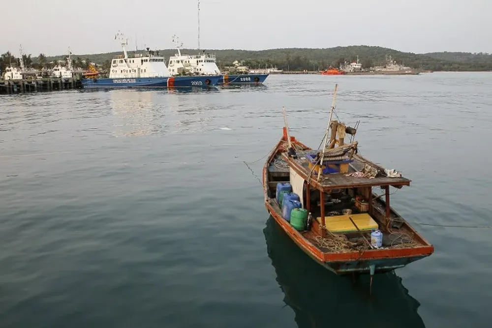 Puerto de Phu Quoc, Vietnam, zona cercana a donde pudo haber caído el avión