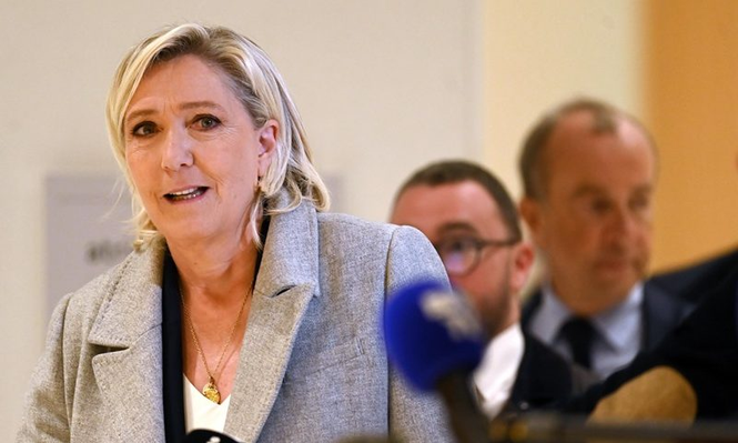 Marine Le Pen, líder de Agrupación Nacional (AN).