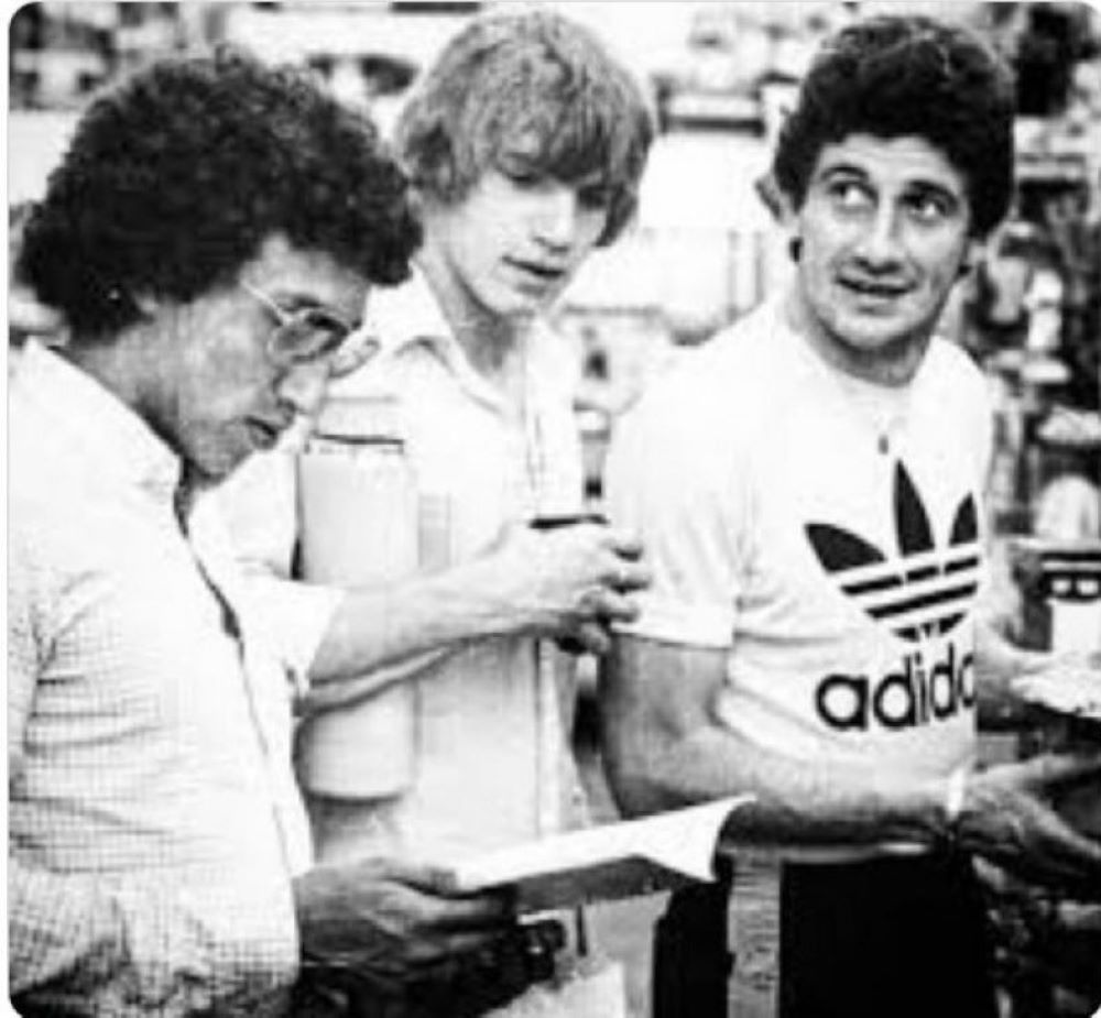 Venancio Ramos, Mario Saralegui y Fernando Morena en una de las tantas giras que hicieron con Peñarol