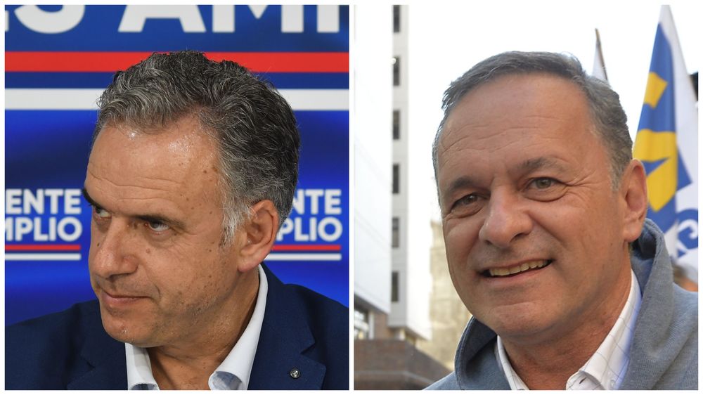 Yamandú Orsi y Álvaro Delgado