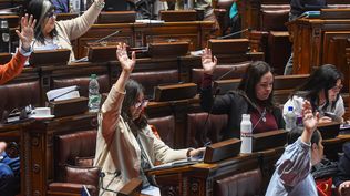 Cámara de Diputados votando el Presupuesto. FOTO: FocoUy