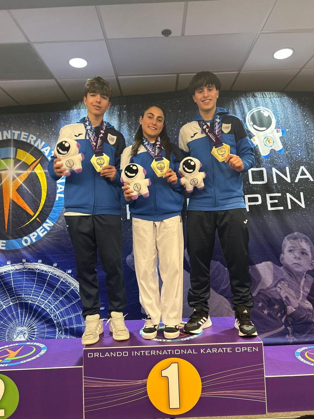 Mateo Ciuffardi, Lucía Villarreal y Thiago Velázquez 