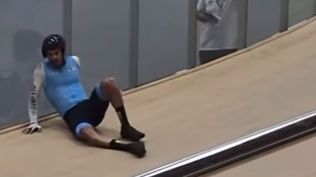 El esfuerzo del ciclista uruguayo Pablo Anchieri en el Panamericano de Pista