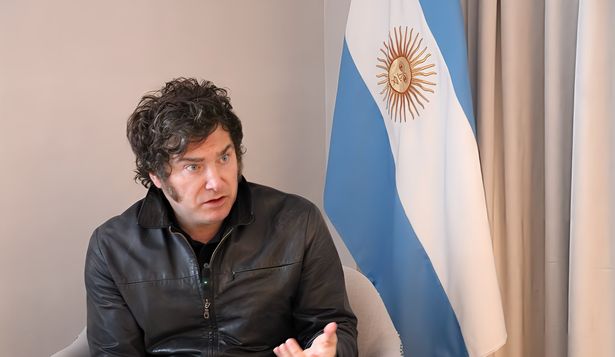 El presidente Javier Milei, durante la entrevista con El Observador España.