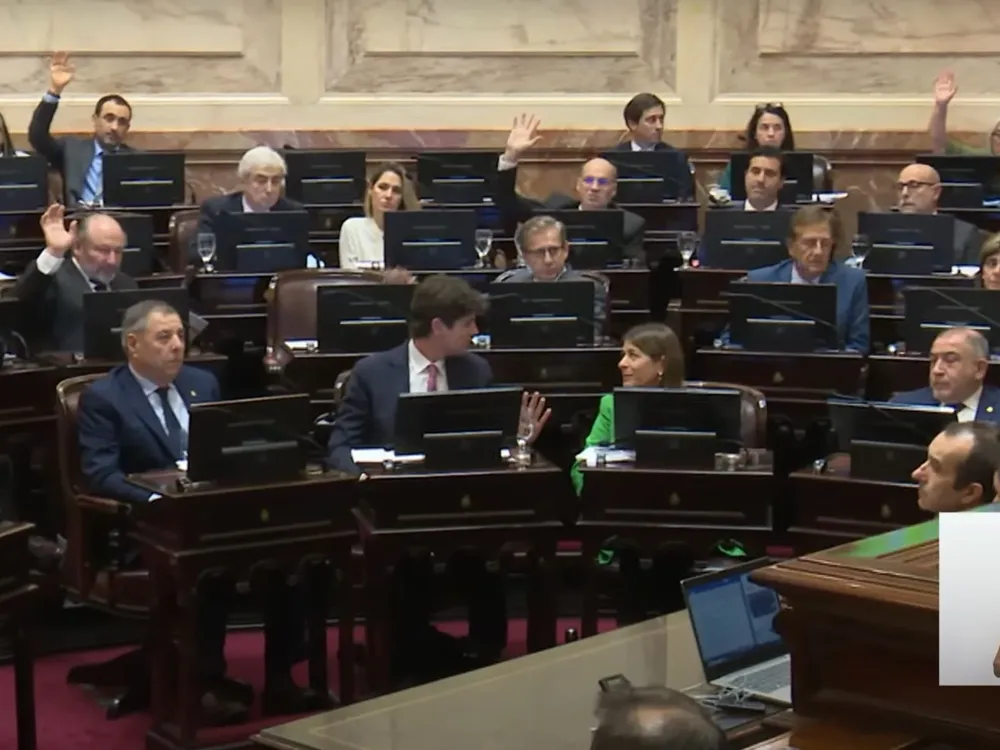 El senador Martín Lousteau vota a favor del aumento en las dietas de los senadores