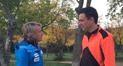 Jesús Calleja con el presidente del Gobierno Pedro Sánchez