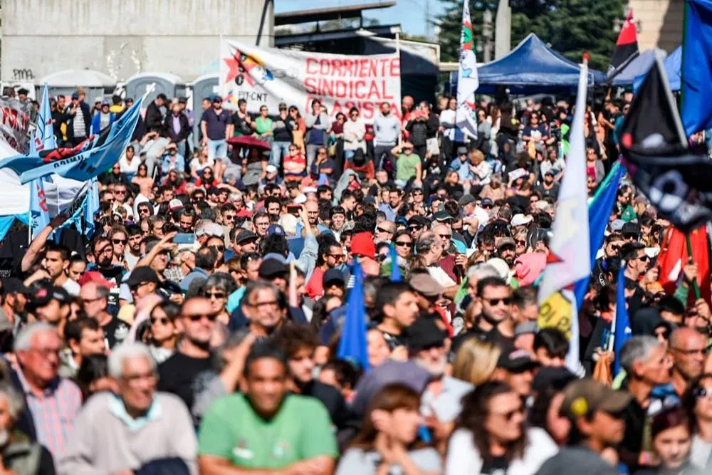 Acto del PIT-CNT realizado el lunes 1° de mayo.