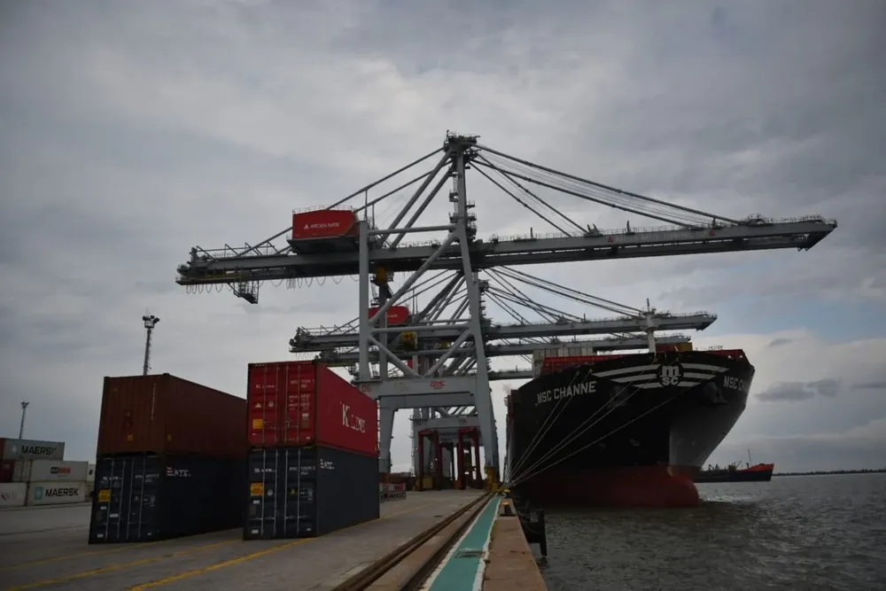 Puerto de Montevideo.