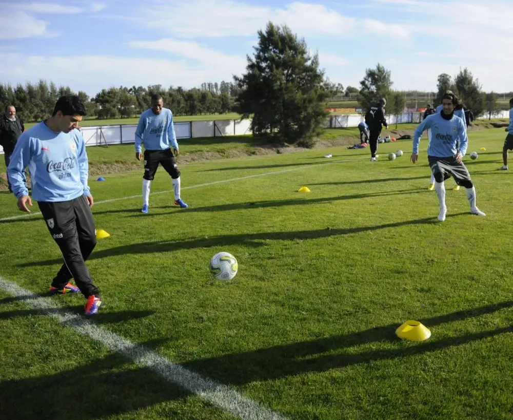 Suárez en el entrenamiento