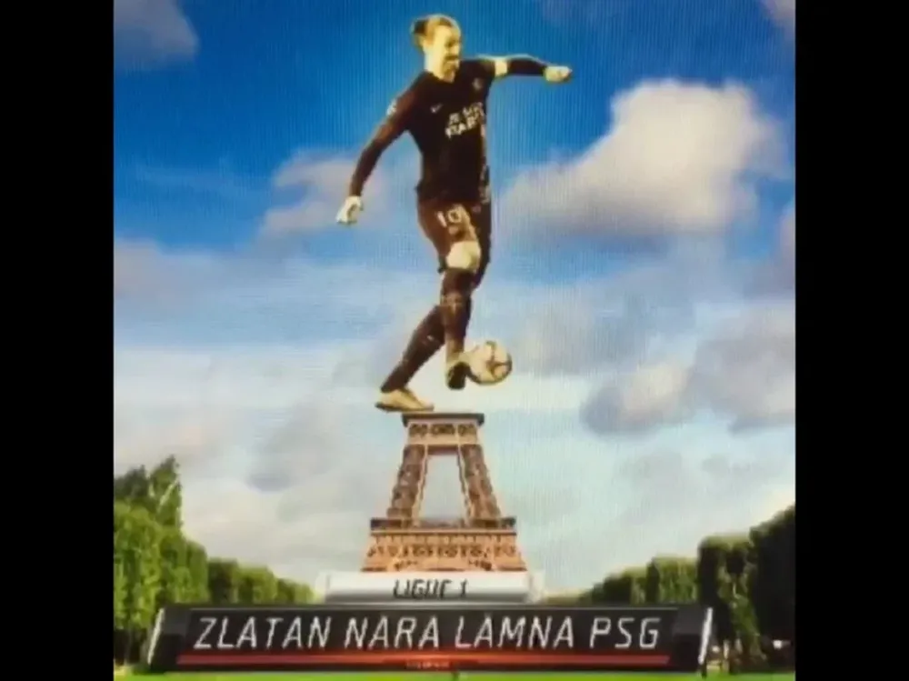 Bromas de Zlatan en la Torre Eiffel