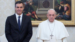 El presidente de Gobieno español, Pedro Sánchez y el Papa Francisco.