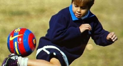 Jeremía Recoba cuando era un niño y ya mostraba sus virtudes