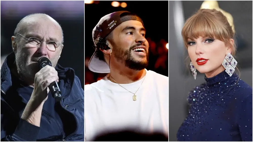 Phil Collins, Bad Bunny y Taylor Swift