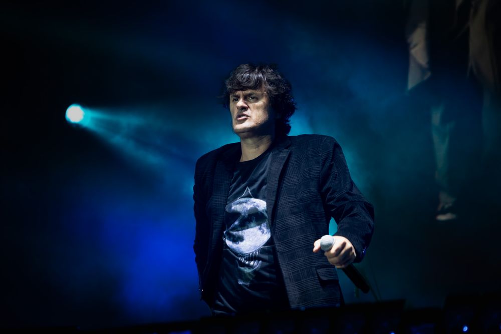 Ciro Martínez en el escenario del Cosquín Rock