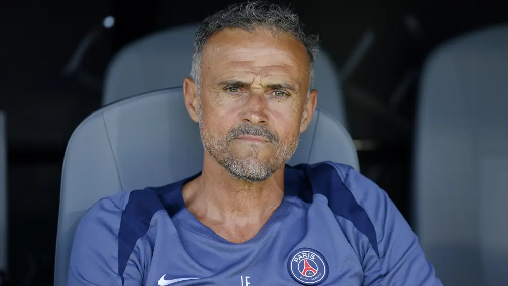 El español Luis Enrique, DT del PSG de Francia.
