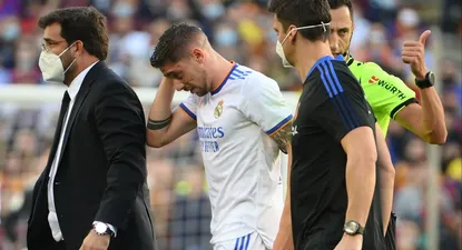 Valverde al salir lesionado