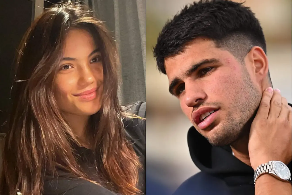 La británica Emma Raducanu y el español Carlos Alcaraz.