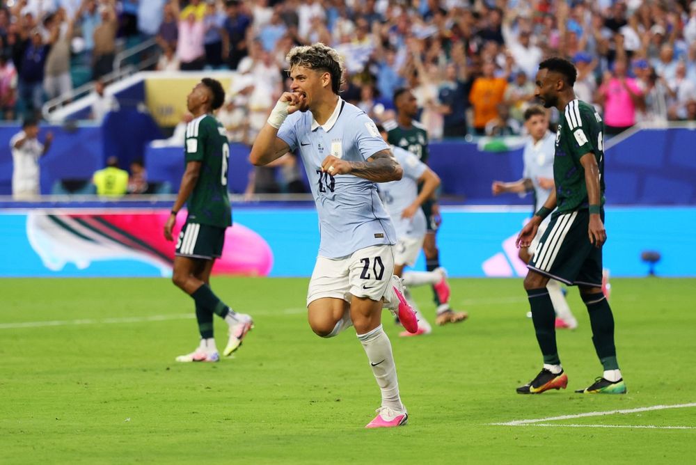 El festejo de Maxi Aráujo