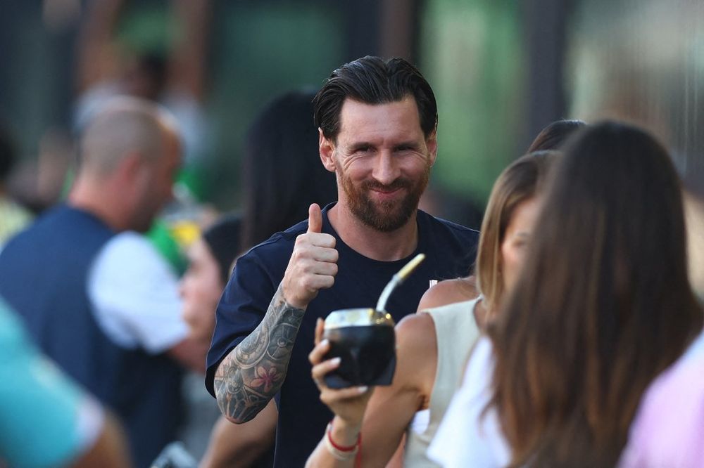 Lionel Messi en la platea de Miami Lionel Messi en la platea de Miami