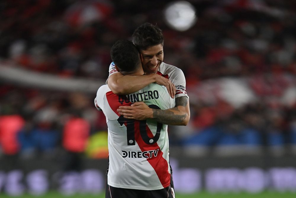 El festejo de River Plate tras ganarle a San Lorenzo