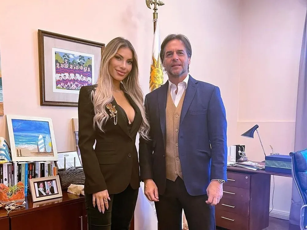 Fernanda Sosa y Luis Lacalle Pou