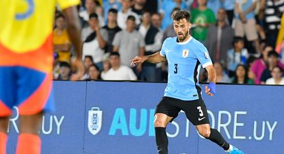 Marcelo Saracchi de la selección de Uruguay ante Colombia