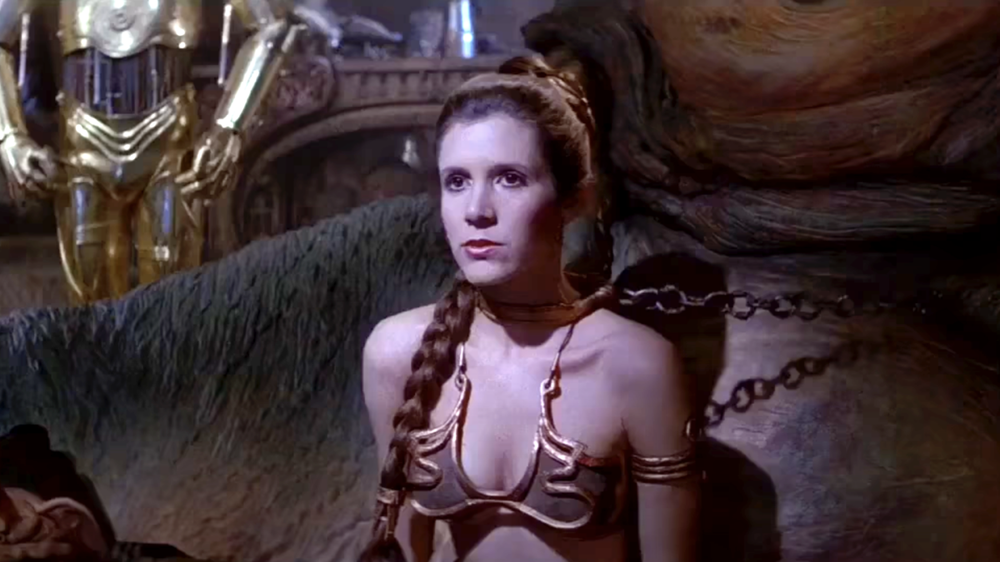 Carrie Fischer como Princesa Leia en Star Wars: Episode VI - Return of the Jedi (1983)