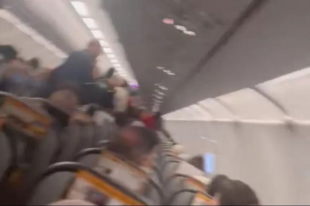 Vista interior del vuelo abortado