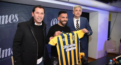 Tevez el día de su presentación