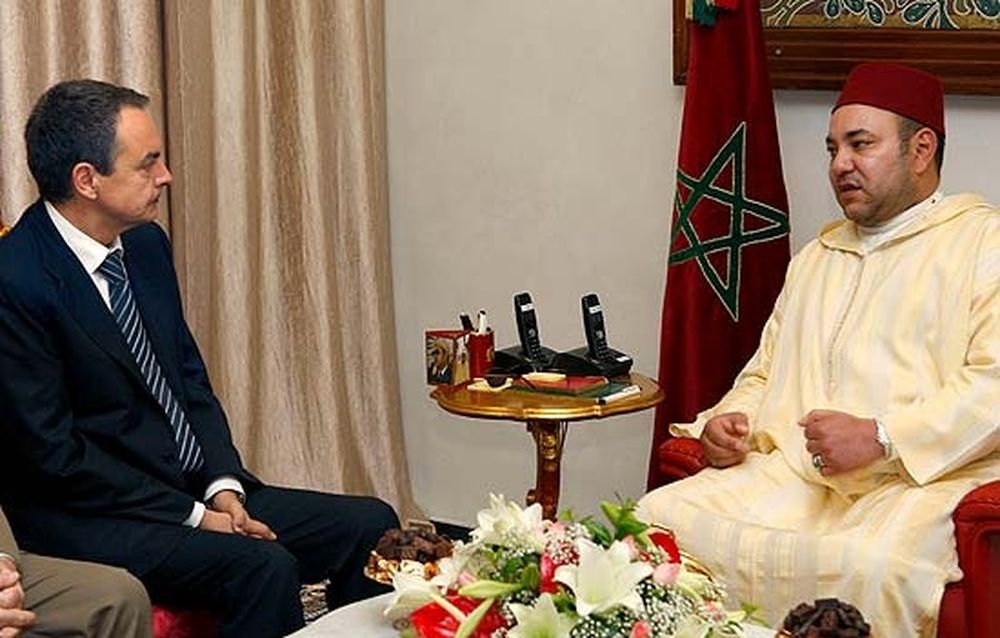 Zapatero en su visita a Marruecos en 2008.