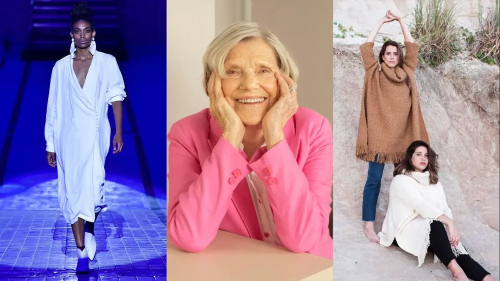 Romina di Bartolomeo para Rotunda (foto: JP. Landarin); Charo Arocena para la colección de Couture para Rotunda (foto: I. Raffo); María Riccetto y Vicky Ripa para Manos (foto: K. Topolanski)