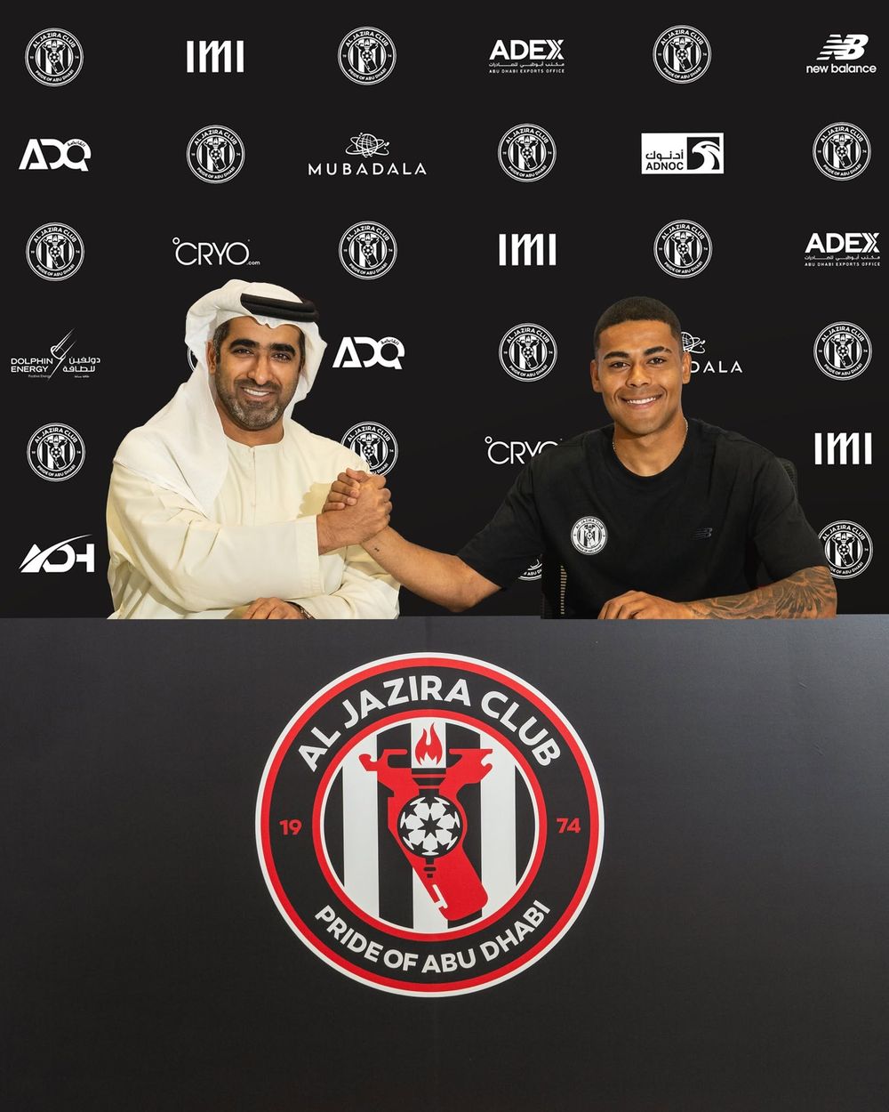 Juan Cruz De los Santos fue presentando en Al Jazira